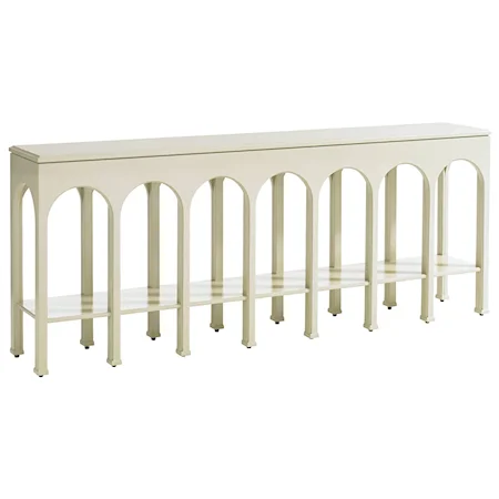 Brooks Console Table with Shelf & Arched Table Apron